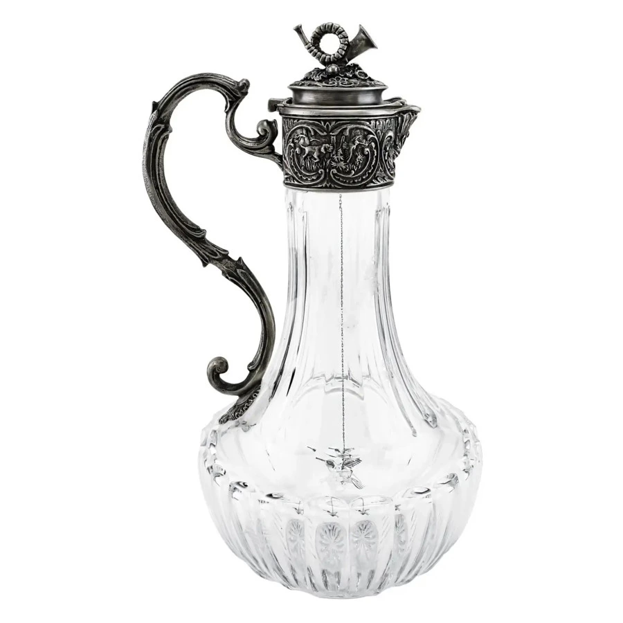 Кувшин АргентА Classic Королевская охота 2 381,26 г, серебро 925 с чернением