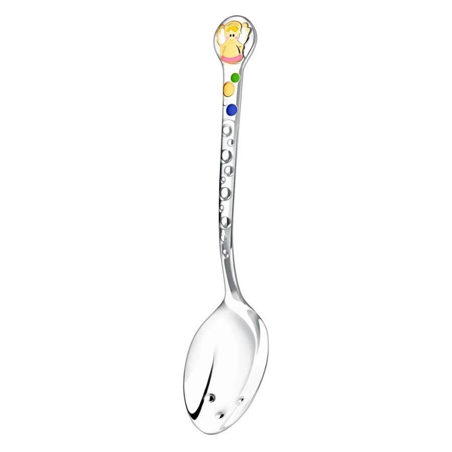 Набор для малышей в футляре АргентА DO DO Ангелочек ложка и погремушка 49,81 г, серебро 925