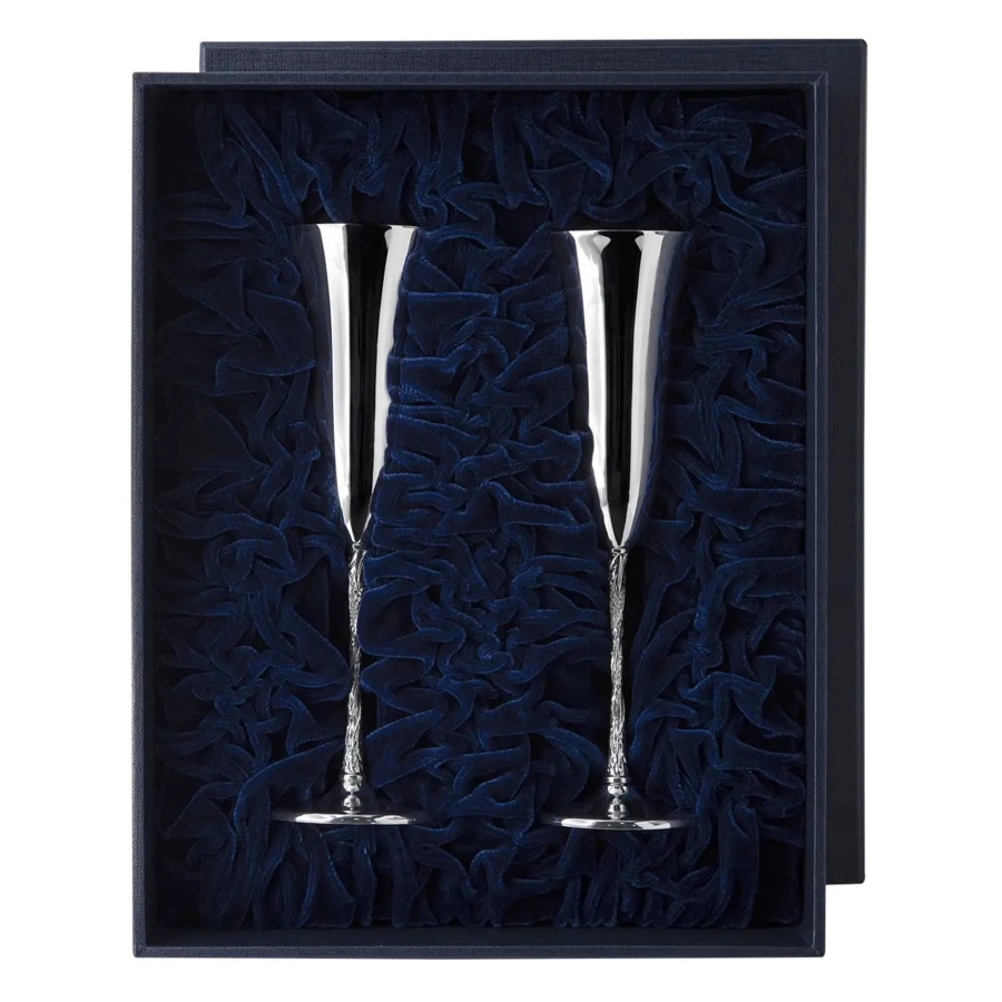 Набор фужеров гладких в футляре АргентА Classic Виноград 227,78 г, серебро 925