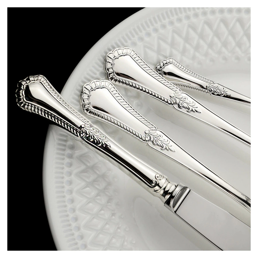 Набор столовых приборов в футляре АргентА Фаворит 1398,96 г, 24 предмета, серебро 925