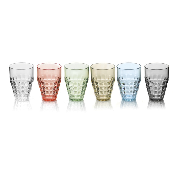 Набор стаканов Guzzini Tiffany 510 мл, 6 шт, акрил SMMA, разноцветный