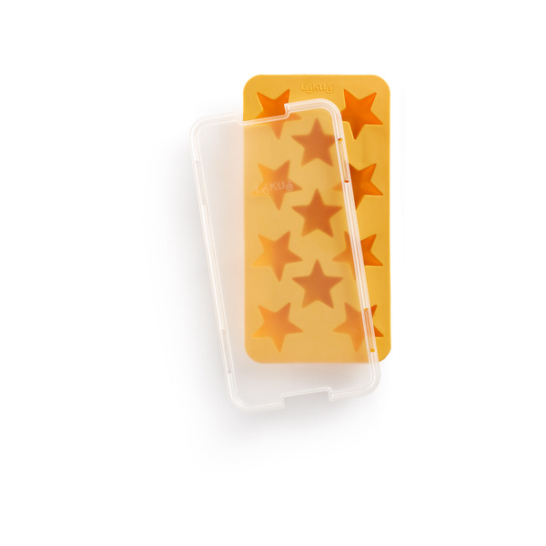 Форма для льда звезды на 11 шт с крышкой Lekue Ice & Ice creams, желтая, каучук
