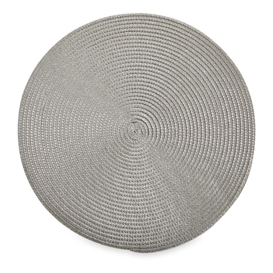 Набор салфеток подстановочных круглых WO HOME JARDIN 38 см, 6 шт, серых, полипропилен, полиэтилен