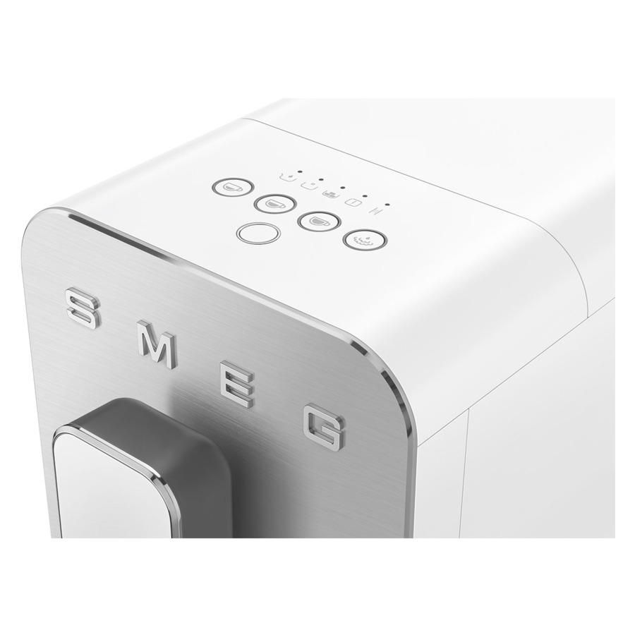 Кофемашина автоматическая SMEG BCC12WHMEU Collezione с капучинатором, белая матовая