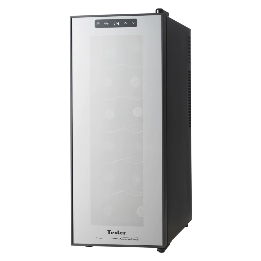 Винный шкаф на 12 бутылок TESLER WCV-120 BLACK 63,5х50х25 см, 1 зона, от +10°C до +18°C, черный
