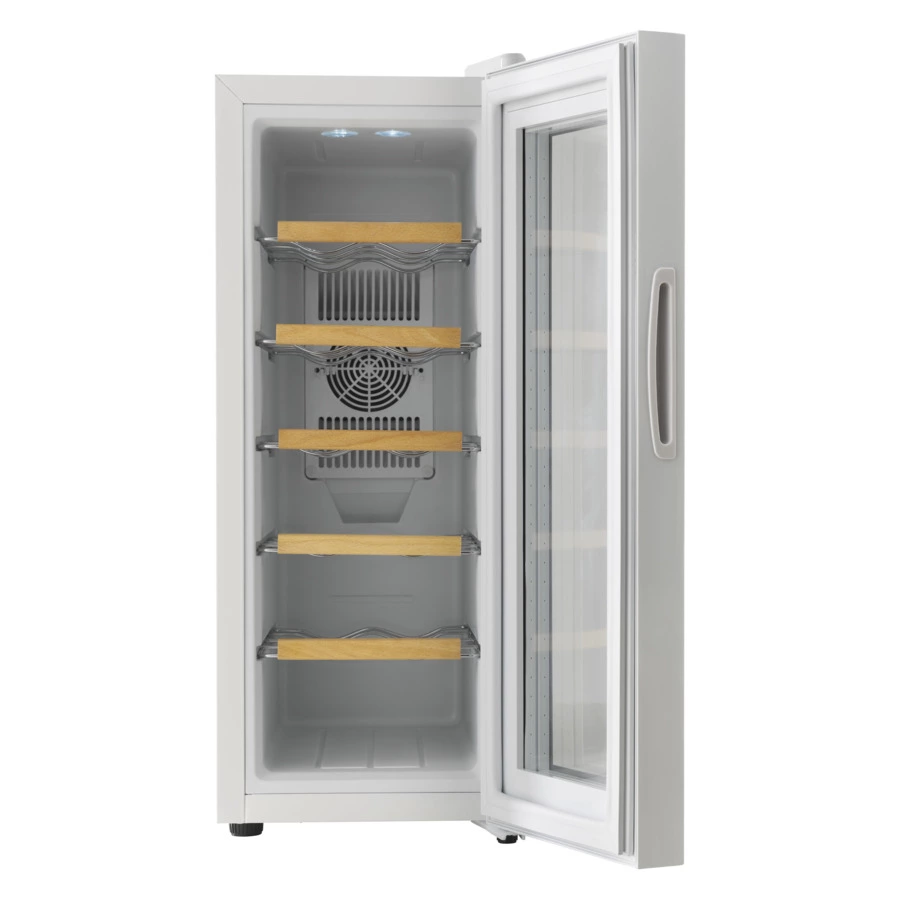 Винный шкаф на 12 бутылок TESLER WCV-125 WHITE 63,5х50х25 см, 1 зона, от +10°C до +18°C, белый