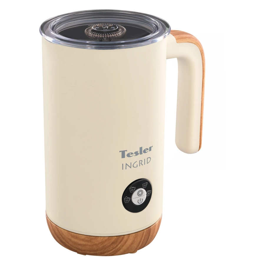 Вспениватель молока TESLER Ingrid MF-240 BEIGE 240 мл, 500 Вт, 15,1х10,5х18,3 см, сталь, бежевый
