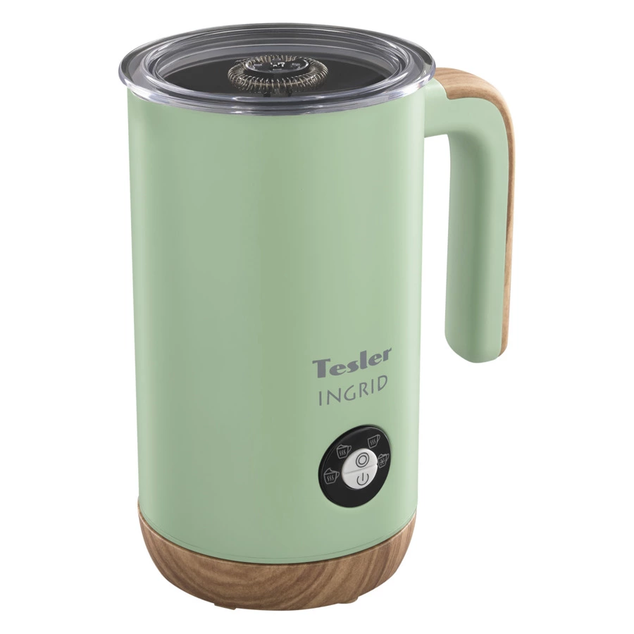 Вспениватель молока TESLER Ingrid MF-240 GREEN 240 мл, 500 Вт, 15,1х10,5х18,3 см, сталь, зеленый