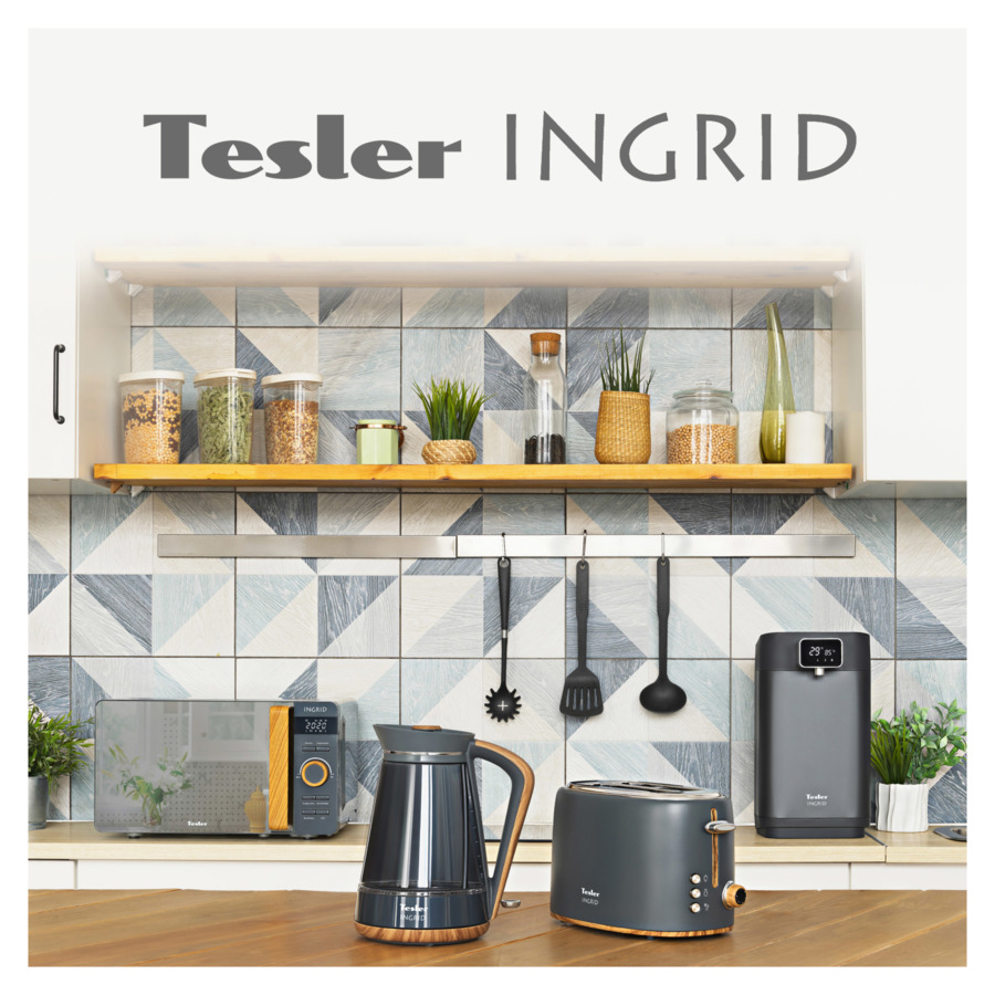 Вспениватель молока TESLER Ingrid MF-240 GREY 240 мл, 500 Вт, 15,1х10,5х18,3 см, сталь, серый