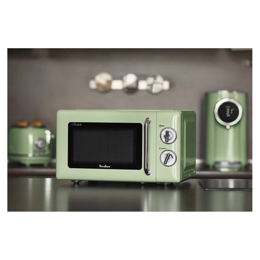 Микроволновая печь TESLER Elizabeth MM-2045 GREEN 20 л, 700 Вт, 45.1х36.3х25.7 см, зеленая