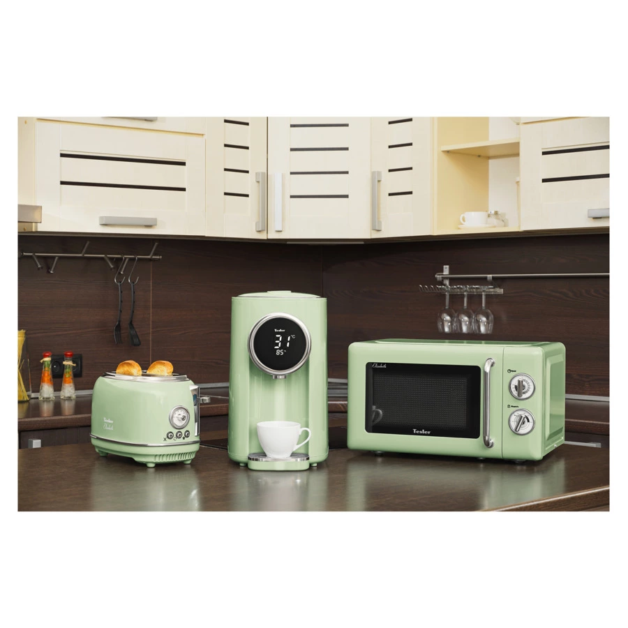 Микроволновая печь TESLER Elizabeth MM-2045 GREEN 20 л, 700 Вт, 45.1х36.3х25.7 см, зеленая
