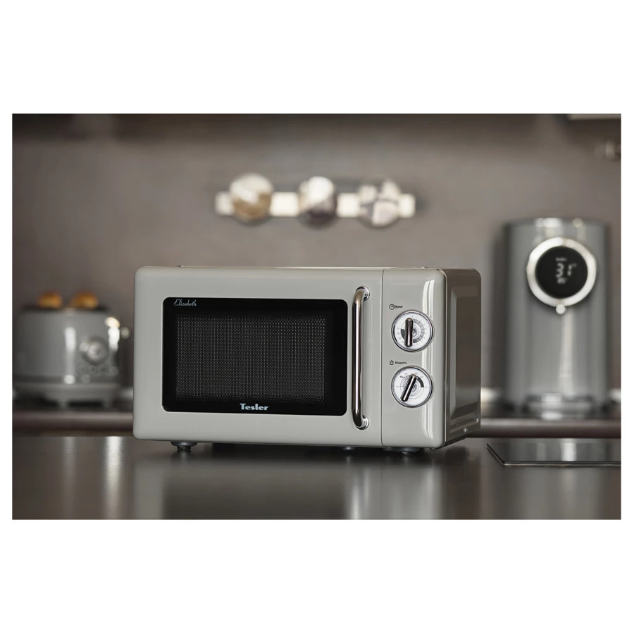 Микроволновая печь TESLER Elizabeth MM-2045 GREY 20 л, 700 Вт, 45.1х36.3х25.7 см, серая