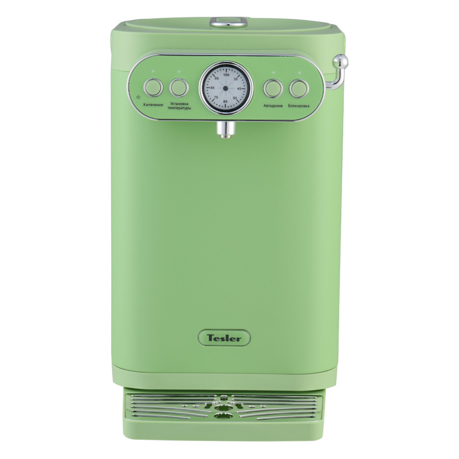 Термопот TESLER TP-5030 GREEN на 5 л, подогрев 35-95 С, 31,5х22,5х25 см, пластик, зеленый