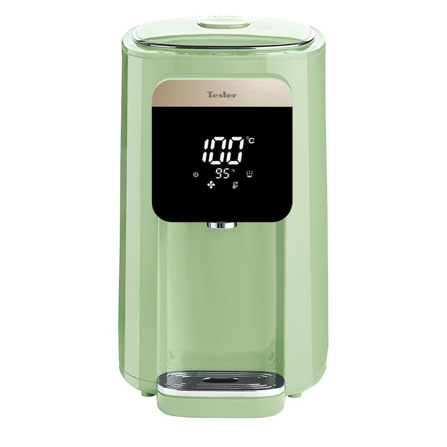 Термопот TESLER Margherita TP-5045 GREEN на 5 л, 1200 Вт, LED-дисплей, 33х26х43 см, пластик, зеленый