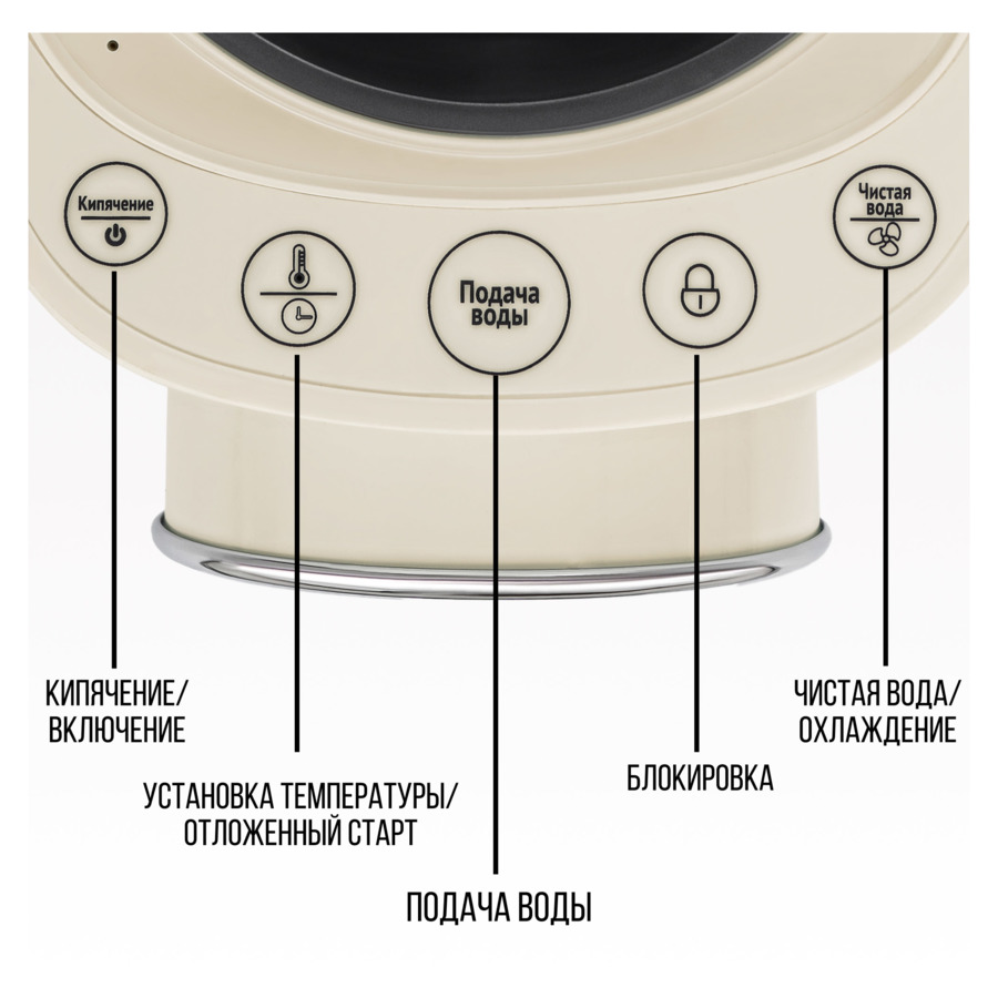 Термопот TESLER Margherita TP-5060 BEIGE на 5 л, 1200 Вт, 22х29х37 см, бежевый