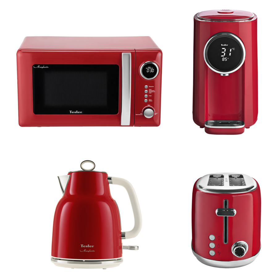 Термопот TESLER Margherita TP-5060 RED на 5 л, 1200 Вт, 22х29х37 см, красный