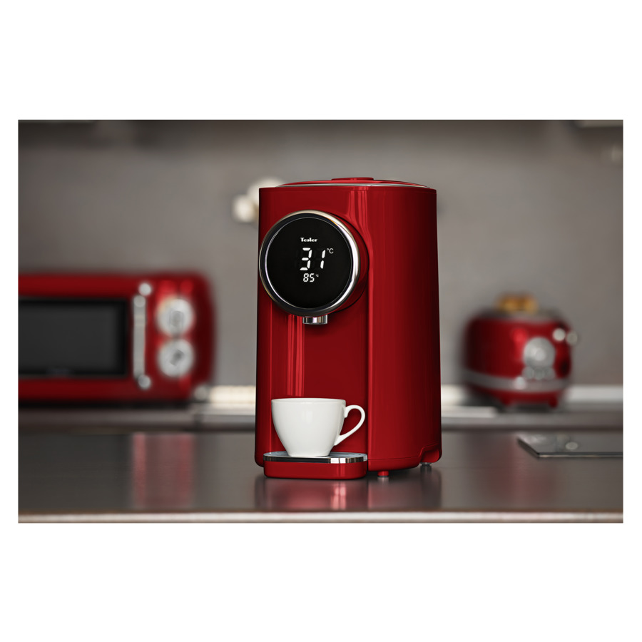 Термопот TESLER Margherita TP-5060 RED на 5 л, 1200 Вт, 22х29х37 см, красный