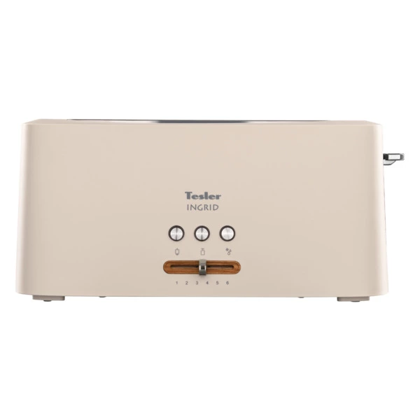 Тостер TESLER Ingrid TT-140 BEIGE 1 отсек, 980 Вт, 39.5х14х18см, бежевый