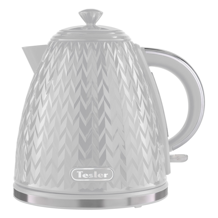 Чайник электрический TESLER Crystal KT-1704 GREY 1,7 л, 2200 Вт, 19х23.5х23.5 см, пластик, серый