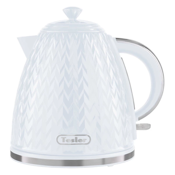 Чайник электрический TESLER Crystal KT-1704 WHITE 1,7 л, 2200 Вт, 19х23.5х23.5 см, пластик, белый