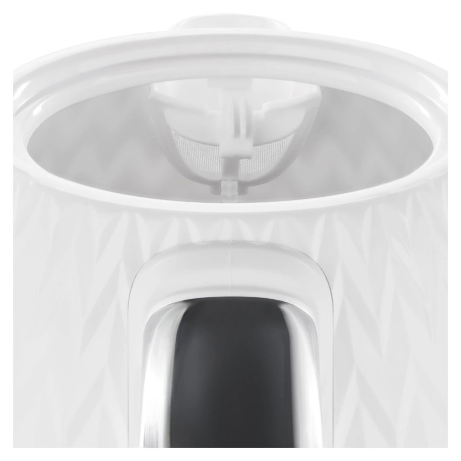 Чайник электрический TESLER Crystal KT-1704 WHITE 1,7 л, 2200 Вт, 19х23.5х23.5 см, пластик, белый
