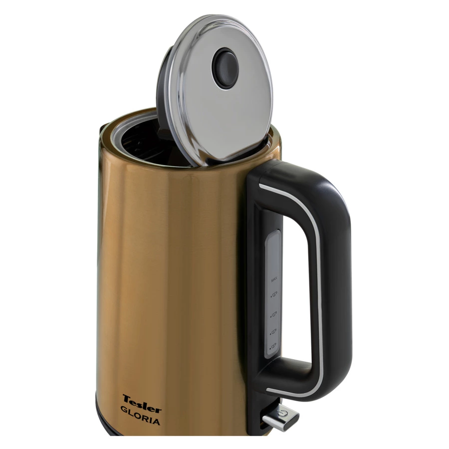Чайник электрический TESLER Gloria KT-1710 BRONZE 1,7 л, 2200 Вт, 22.2x25.8x25.8 см, сталь, бронза