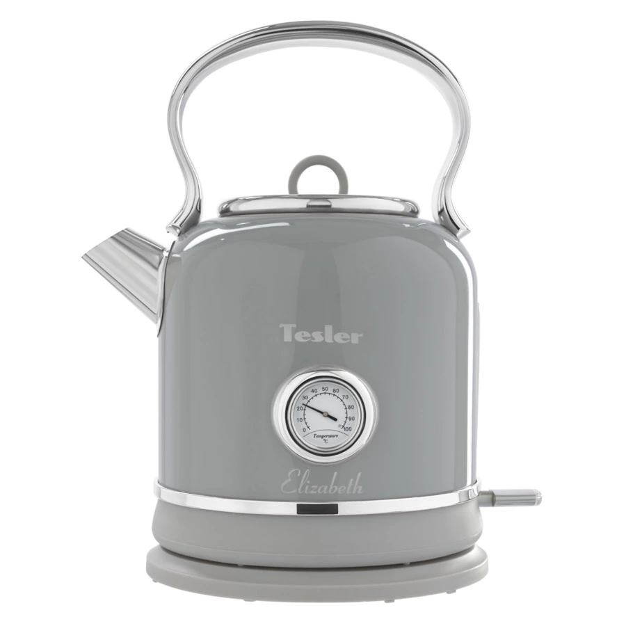 Чайник электрический TESLER Elizabeth KT-1745 GREY 1,7 л, 2200 Вт, 24.3х18.5х28.5 см, серый