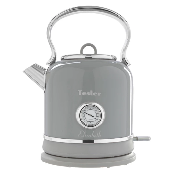 Чайник электрический TESLER Elizabeth KT-1745 GREY 1,7 л, 2200 Вт, 24.3х18.5х28.5 см, серый