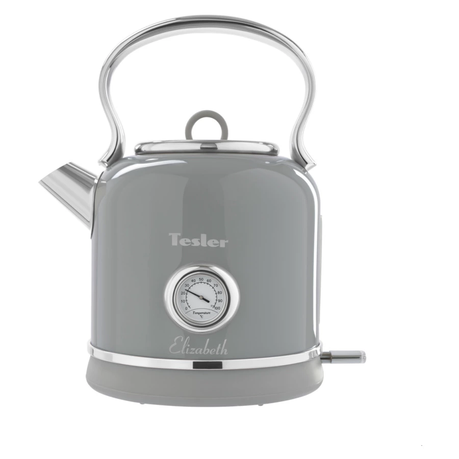 Чайник электрический TESLER Elizabeth KT-1745 GREY 1,7 л, 2200 Вт, 24.3х18.5х28.5 см, серый