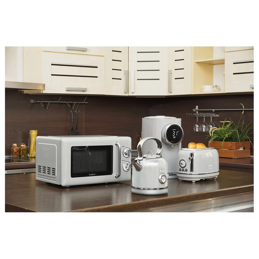 Чайник электрический TESLER Elizabeth KT-1745 GREY 1,7 л, 2200 Вт, 24.3х18.5х28.5 см, серый