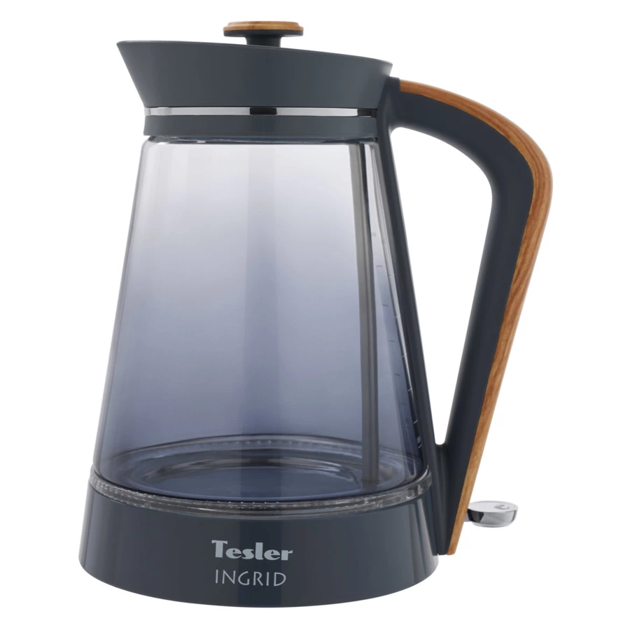 Чайник электрический TESLER Ingrid KT-1750 GREY 1,7 л, 2200 Вт, 21.3х17.1х26.6 см, стекло, серый