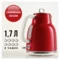 Чайник электрический TESLER Margherita KT-1760 RED 1,7 л, 2200 Вт, красный