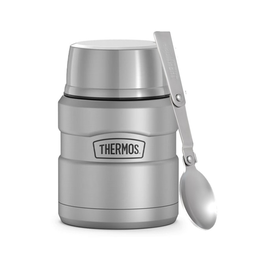 Термос с ложкой Thermos SK3000 MMS 470 мл, сталь нержавеющая, стальной