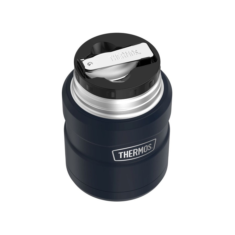 Термос с ложкой Thermos SK3000 MMB 470 мл, сталь нержавеющая, темно-синий