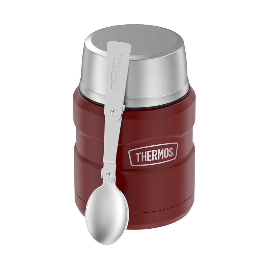 Термос с ложкой Thermos SK3000 MRR 470 мл, сталь нержавеющая, карминно-красный