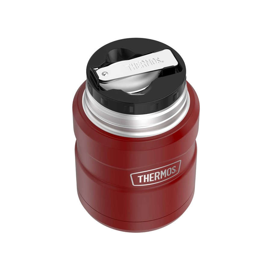 Термос с ложкой Thermos SK3000 MRR 470 мл, сталь нержавеющая, карминно-красный