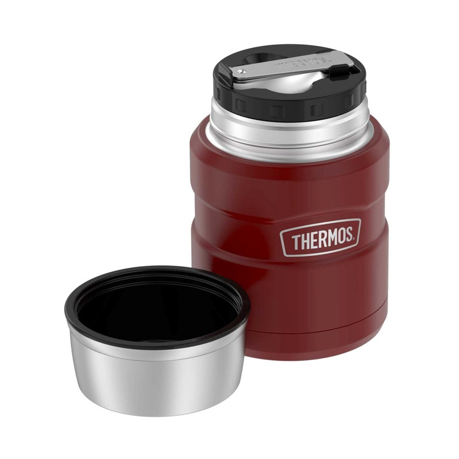 Термос с ложкой Thermos SK3000 MRR 470 мл, сталь нержавеющая, карминно-красный