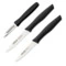 Набор ножей для чистки и нарезки овощей 6/8,5/10 см Arcos Nova, 3 шт, черная рукоять, блистер