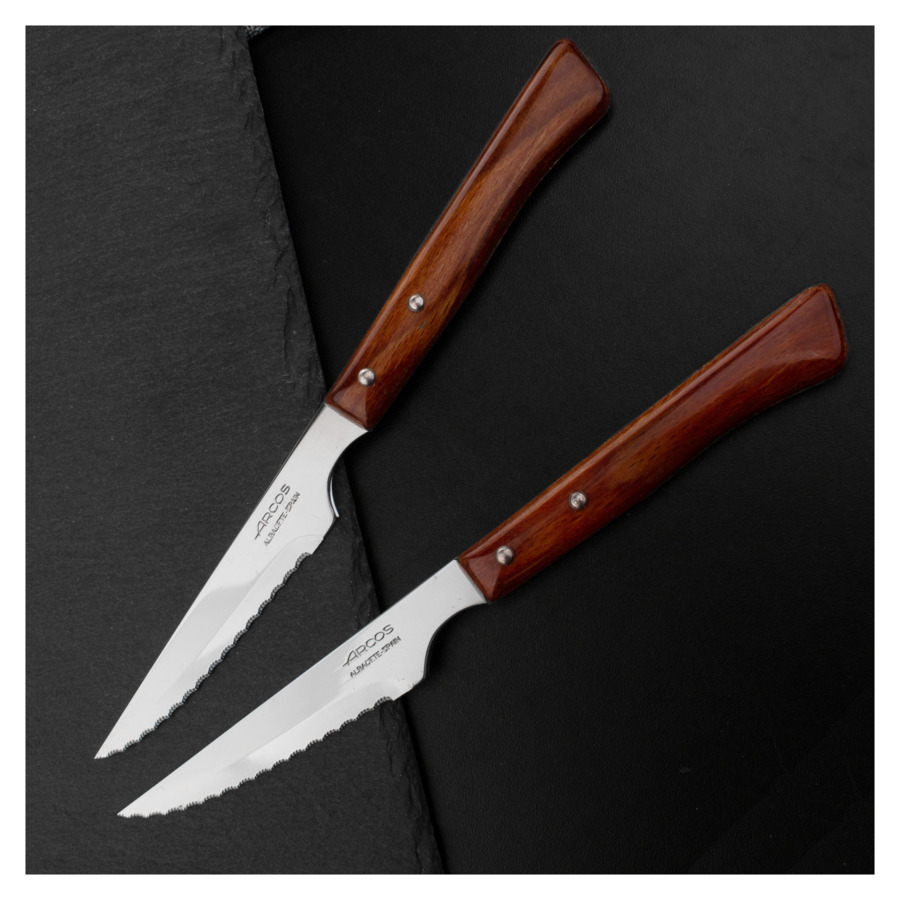 Набор ножей для стейка Arcos Steak Knives 11 см, 6 шт, рукоять прессованное дерево