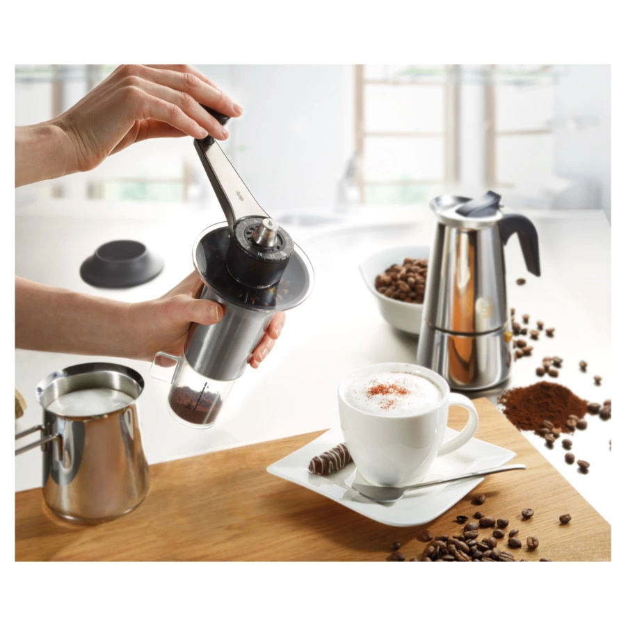 Кофемолка ручная 11 фракций помола Gefu Лоренцо, сталь нержавеющая