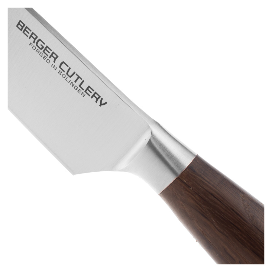 Нож поварской Шеф Berger Cutlery Ergo Line Smoked Oak 16 см, кованая сталь, рукоять из копченого дуб