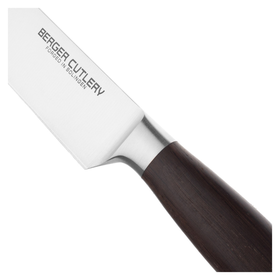 Нож для нарезки Berger Cutlery Ergo Line Smoked Oak 21 см, кованая сталь, рукоять из копченого дуба