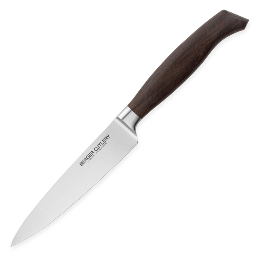 Нож филейный гибкий Berger Cutlery Ergo Line Smoked Oak 16 см, кованая сталь, рукоять из копченого д