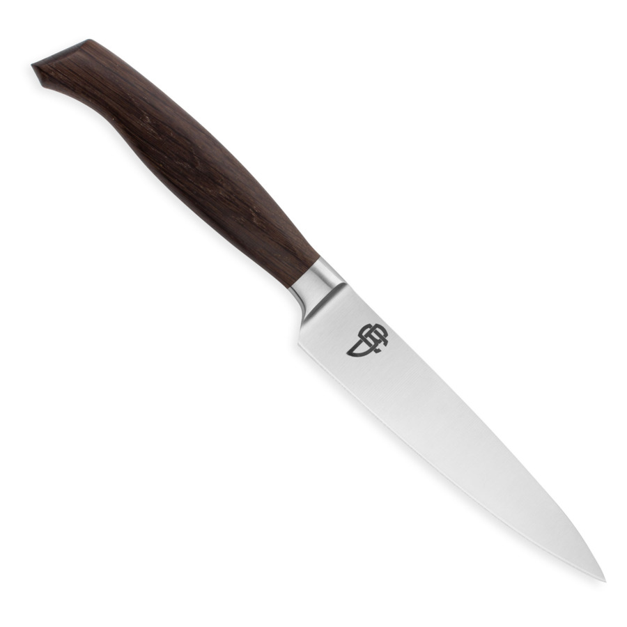 Нож филейный гибкий Berger Cutlery Ergo Line Smoked Oak 16 см, кованая сталь, рукоять из копченого д