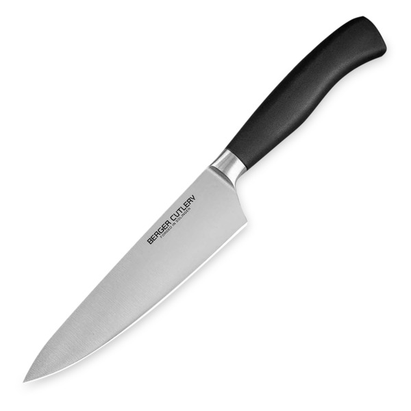 Нож поварской Шеф Berger Cutlery Ergo Line Pro 16 см, кованая сталь, рукоять из ацетальной смолы