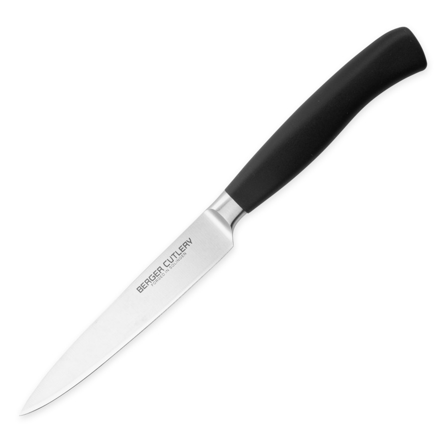 Нож для чистки и нарезки Berger Cutlery Ergo Line Pro 12 см, кованая сталь, рукоять из ацетальной см