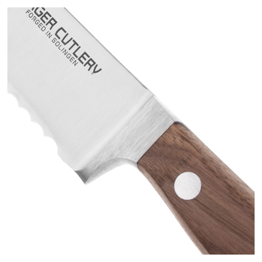 Нож для хлеба Berger Cutlery Classic Walnut 20 см, кованая сталь, рукоять из ореха