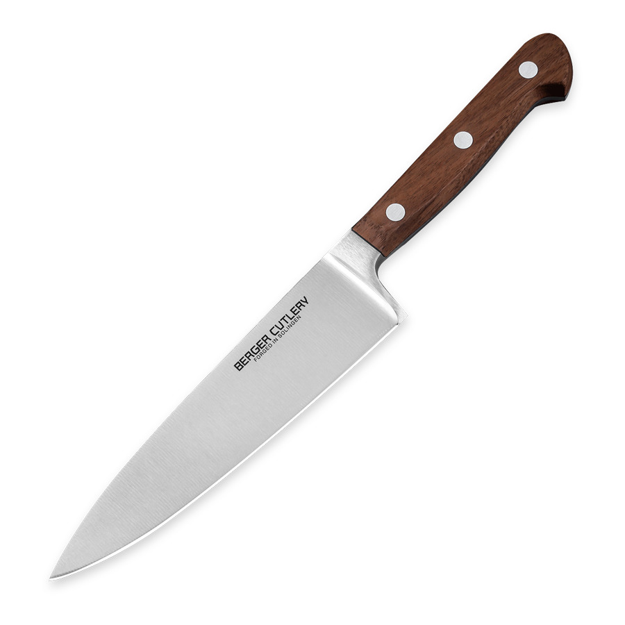 Нож поварской Шеф Berger Cutlery Classic Walnut 16 см, кованая сталь, рукоять из ореха