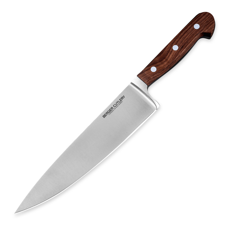 Нож поварской Шеф Berger Cutlery Classic Walnut 21 см, кованая сталь, рукоять из ореха