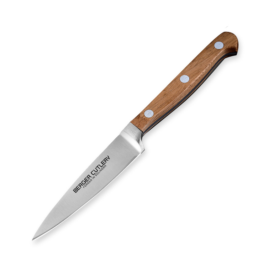 Нож для чистки и нарезки Berger Cutlery Classic Walnut 9 см, кованая сталь, рукоять из ореха